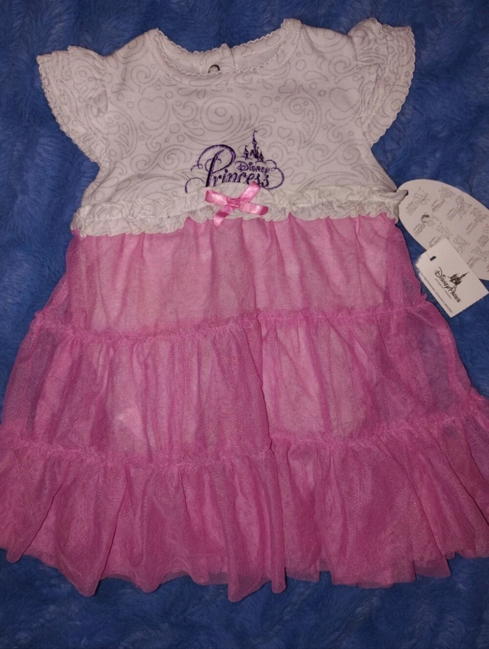 Disney Pink and White Princess Tulle Tiered Dress